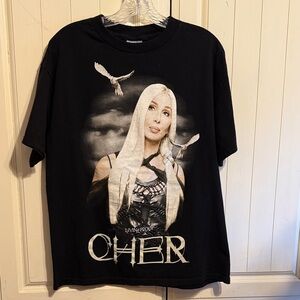 Black Graphic T-Shirt with Cher Print